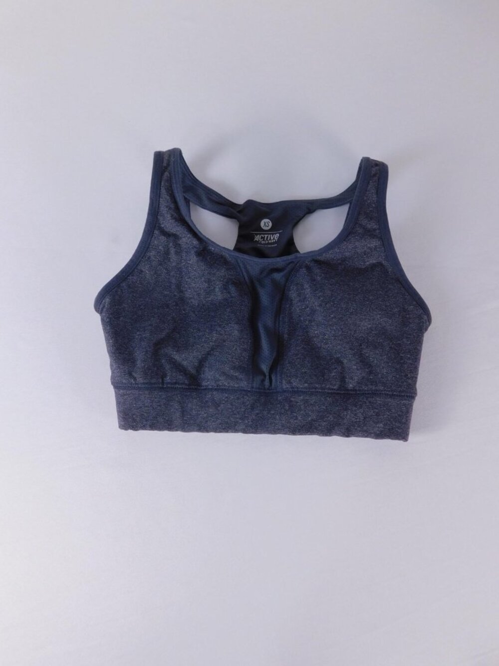 Active By Old Navy Sports Bra Womens XS Gray Racerback Mesh Athletic Gym Yoga